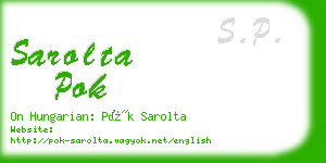 sarolta pok business card